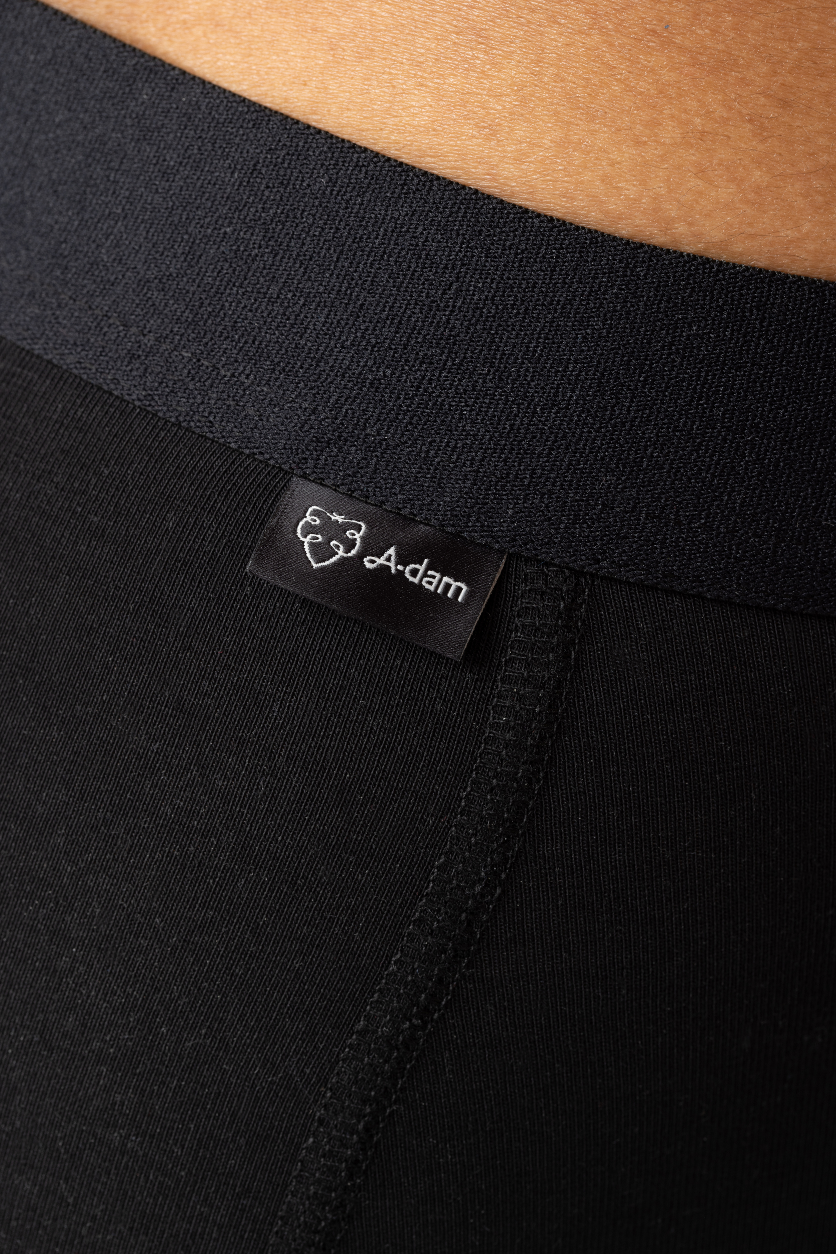 A-dam black boxer briefs with Karate print from GOTS organic