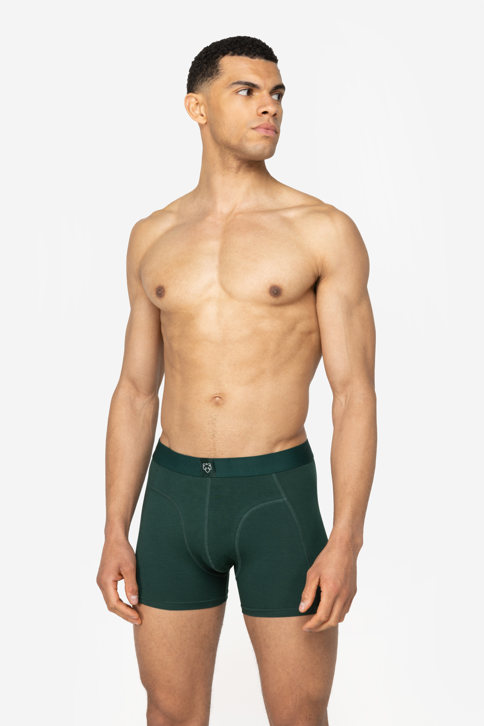 A-dam solid green boxer brief from GOTS pure organic cotton