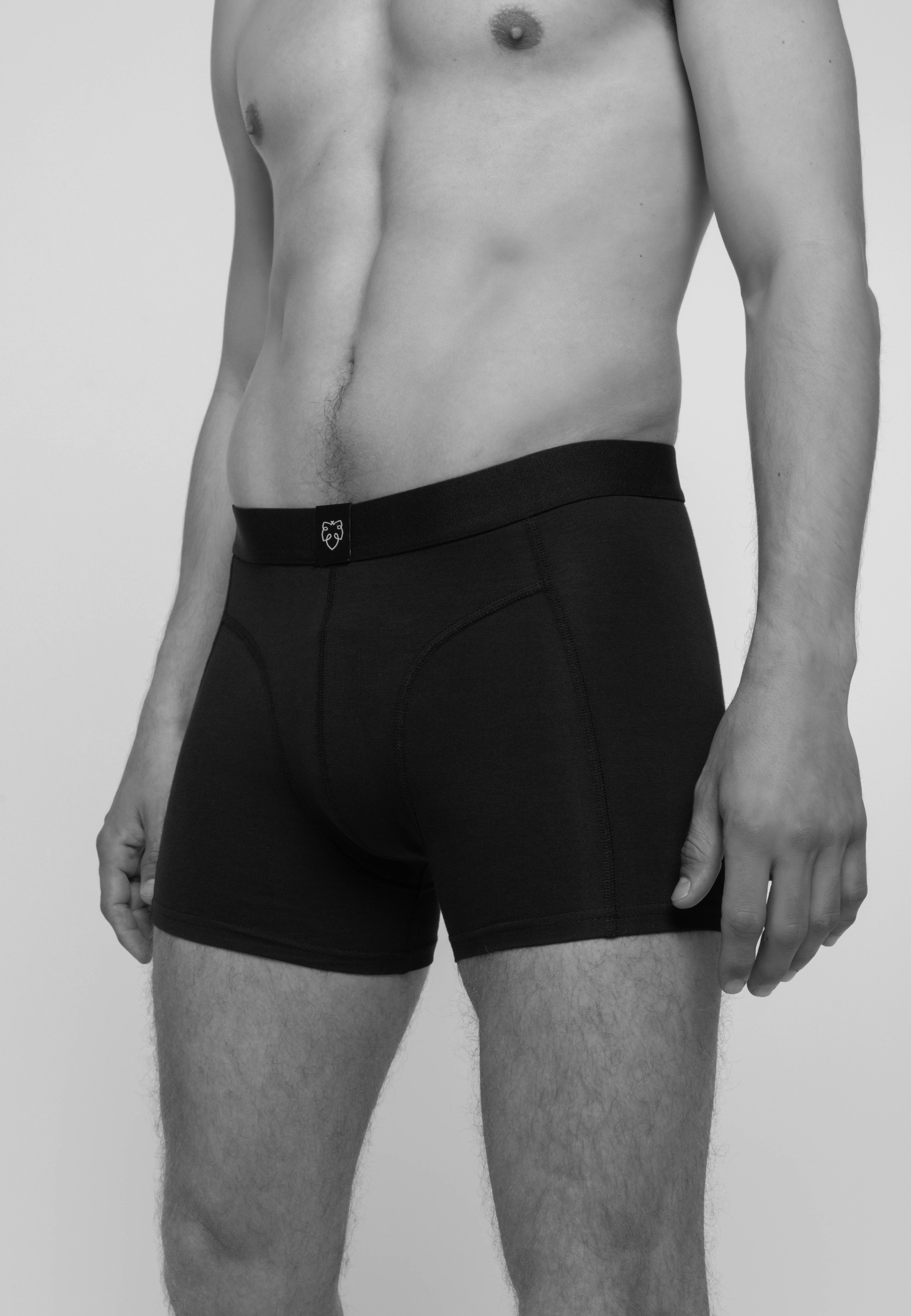 A-dam solid black boxer briefs from GOTS organic cotton