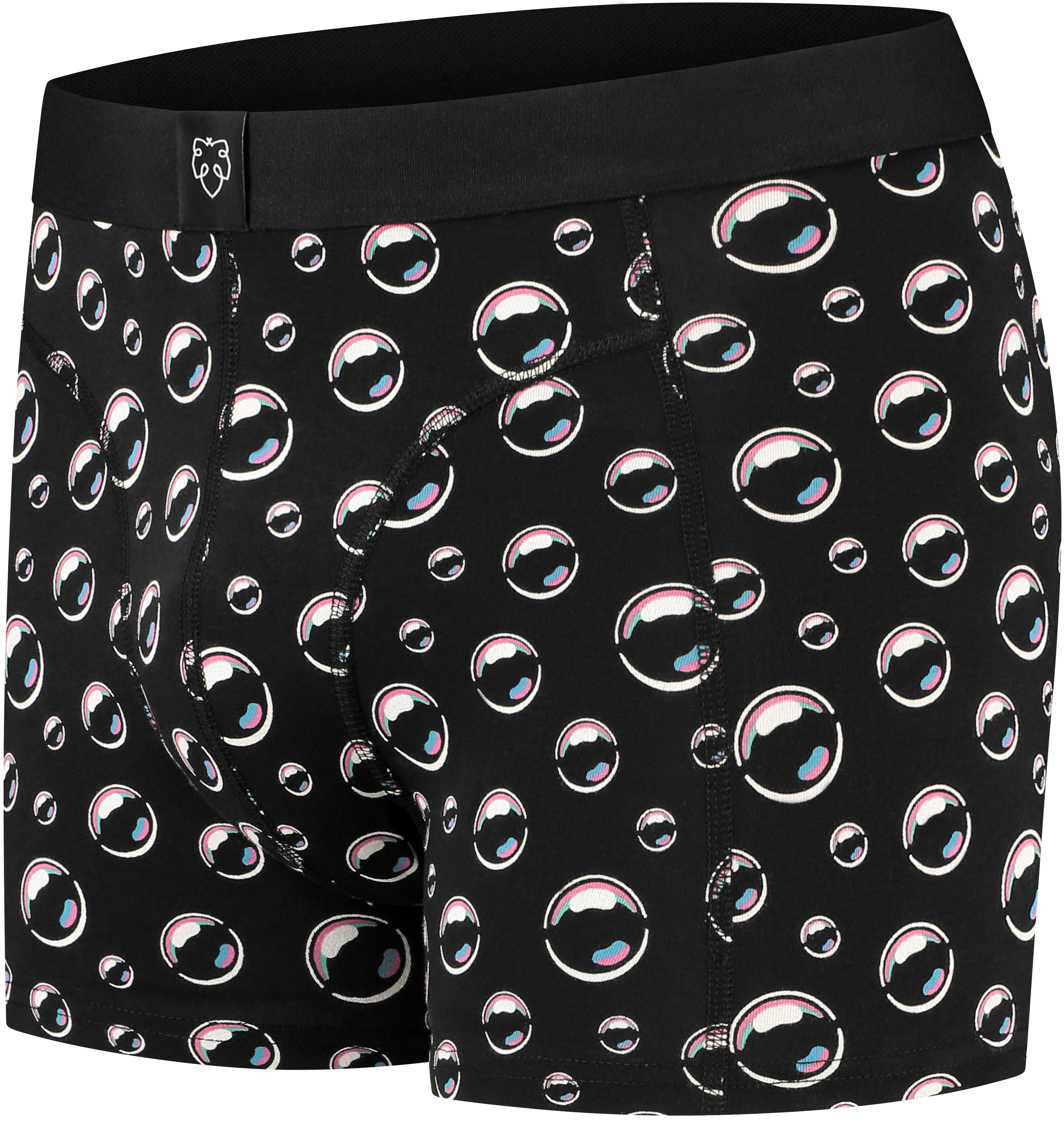 A-dam black boxer briefs with Karate print from GOTS organic