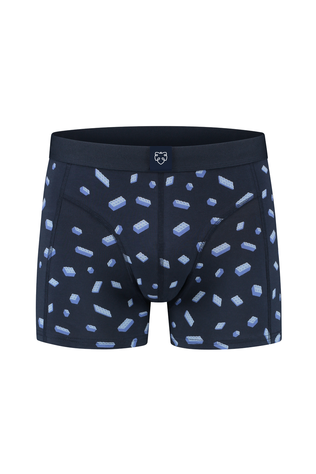 A-dam blue Boxer Briefs with building blocks from pure organic cotton ...