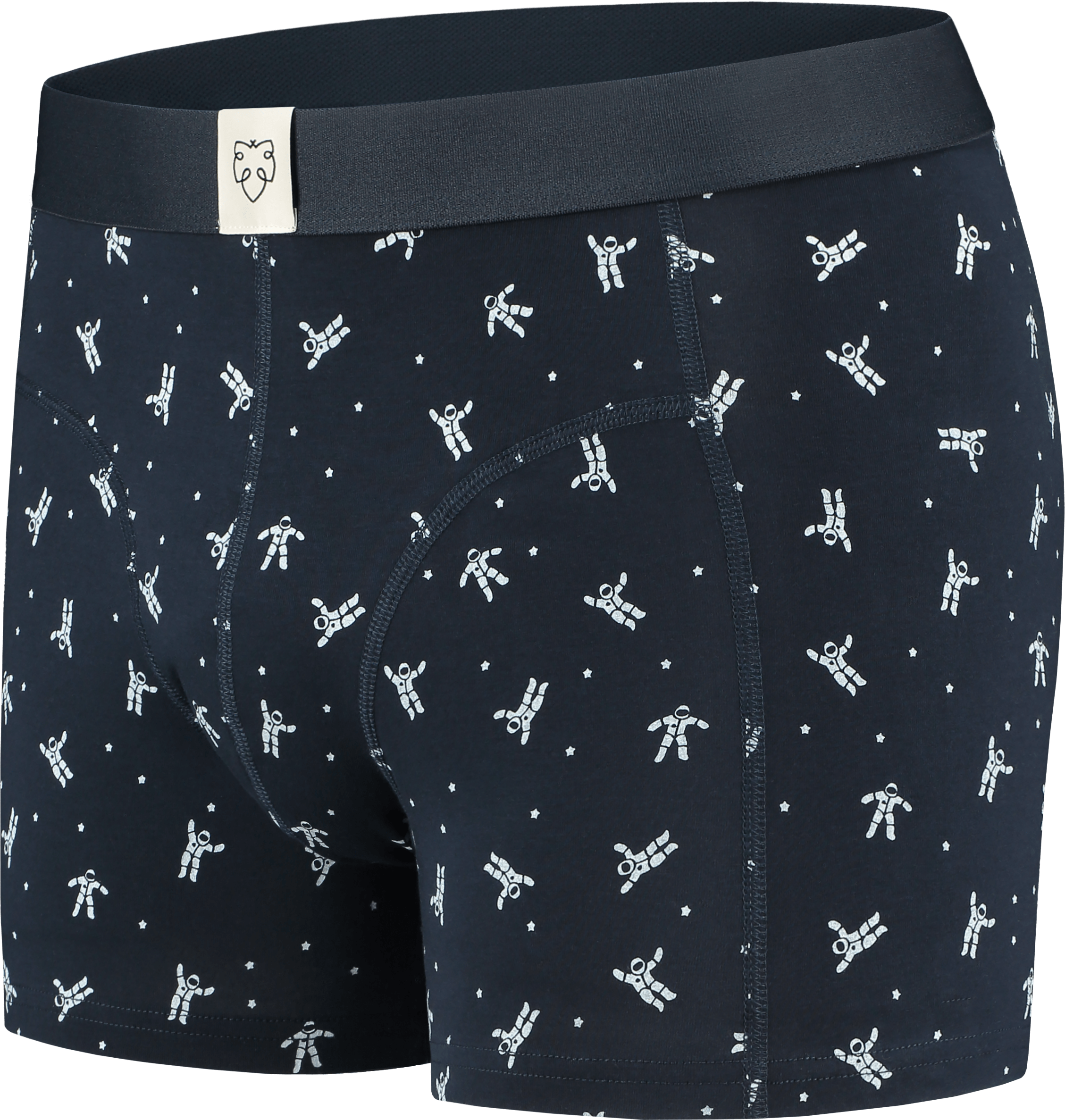 A-dam Navy blue boxer with astronauts from GOTS pure organic cotton